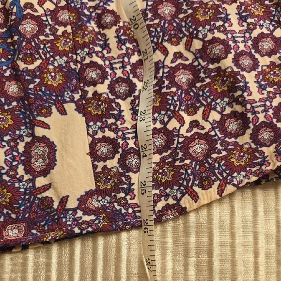 DR2 Purple and Blue Long Sleeve Smocked Blouse - Picture 9 of 11